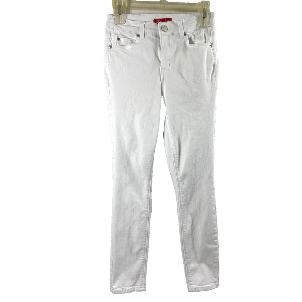 BBJ Boom Boom Jeans Womens‎ Size 25 White Denim Skinny Stretch